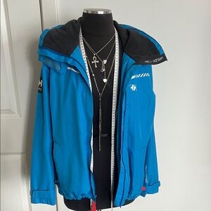 Helly Hansen Men’s Bright Blue Waterproof Raincoat with Black Lining
